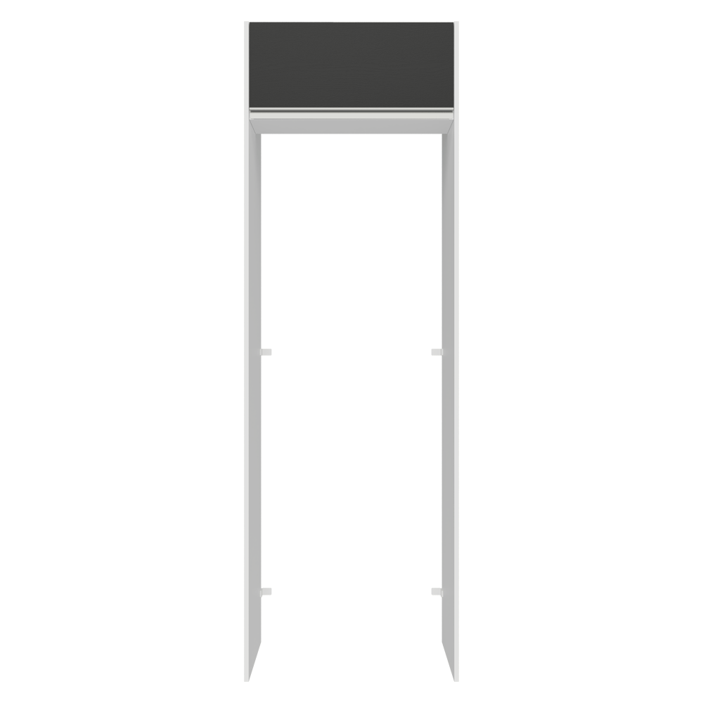 Porta-Geladeira 73 cm 1 Porta Basculante Branco/Preto Glamy Madesa