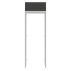 Porta-Geladeira 73 cm 1 Porta Basculante Branco/Preto Glamy Madesa