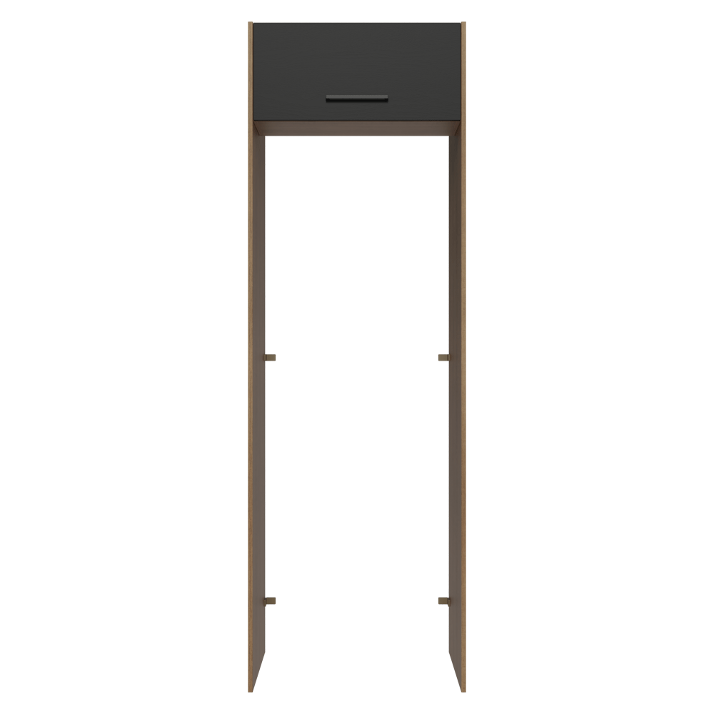 Porta-Geladeira 73 cm 1 Porta Basculante Rustic/Preto Agata Madesa