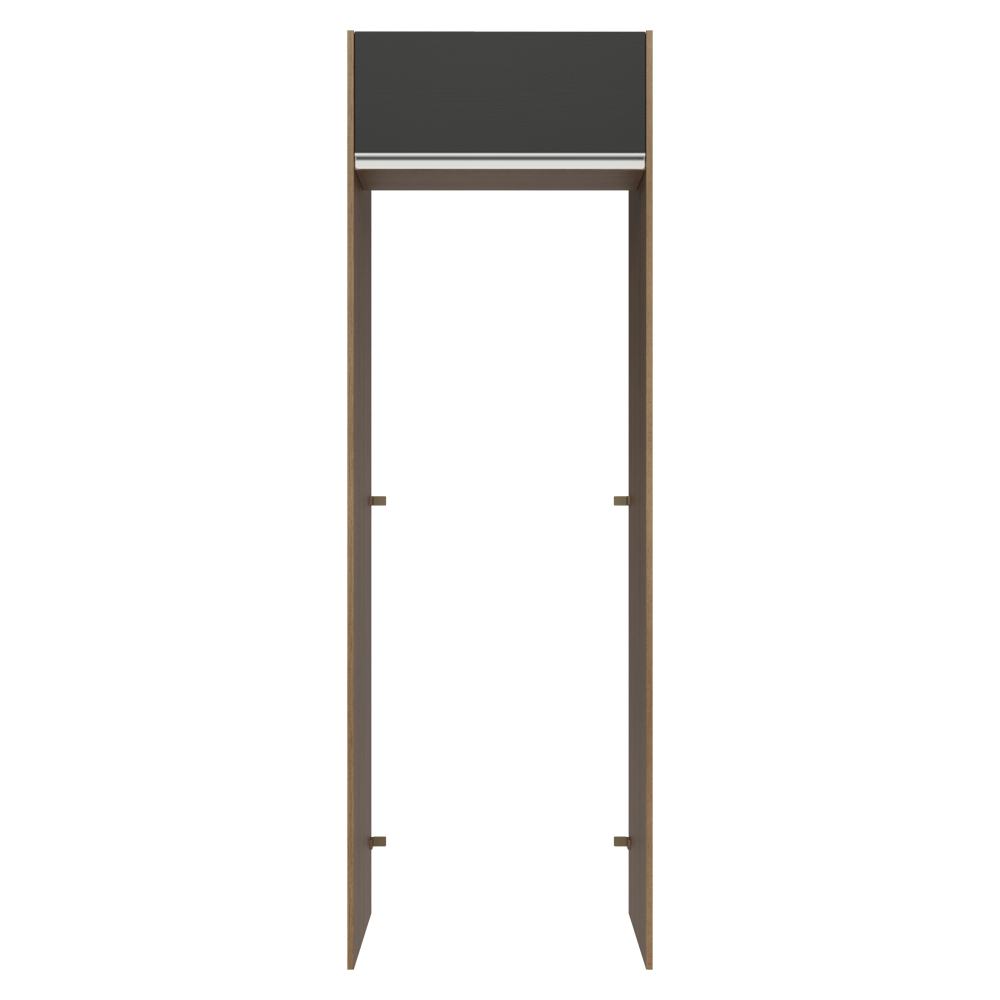 Porta-Geladeira 73 cm 1 Porta Basculante Rustic/Preto Glamy Madesa