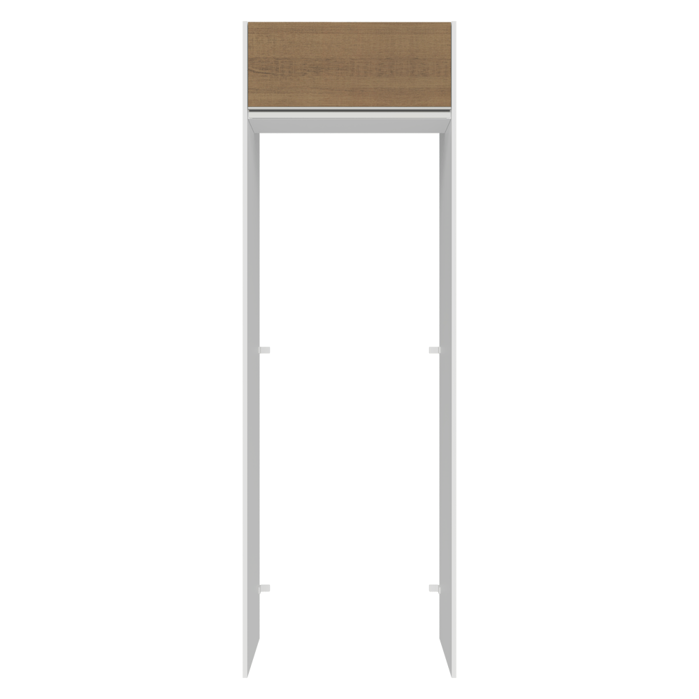Porta-Geladeira 73 cm 1 Porta Basculante Branco/Rustic Glamy Madesa