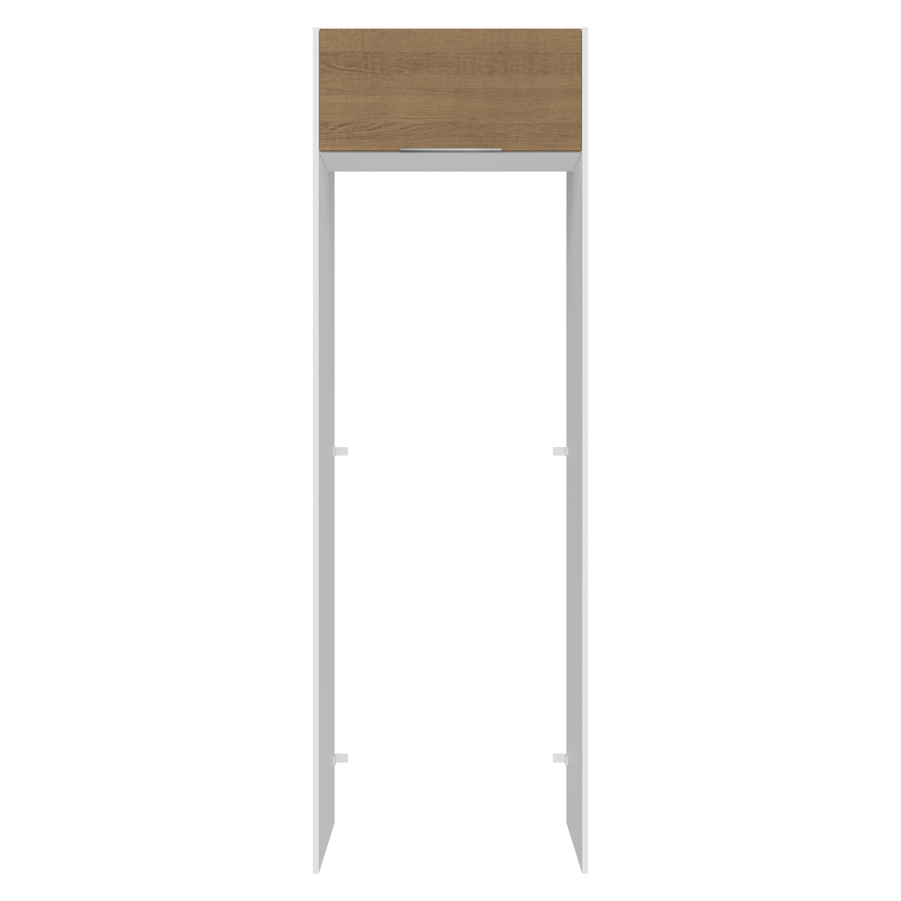 Porta-Geladeira 73 cm 1 Porta Basculante Branco/Rustic Stella Madesa