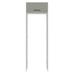 Porta-Geladeira 73 cm 1 Porta Basculante Branco/Cinza Agata Madesa