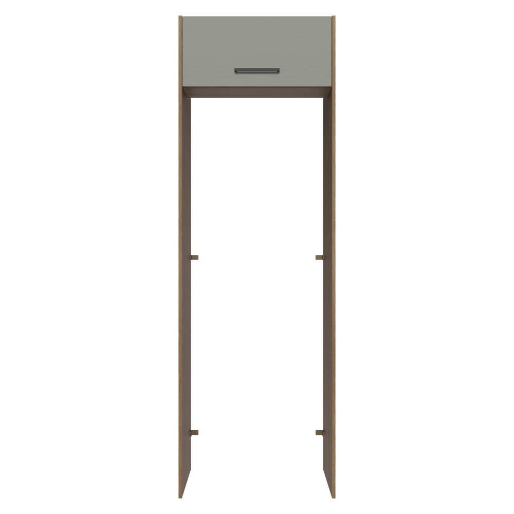 Porta-Geladeira 73 cm 1 Porta Basculante Rustic/Cinza Agata Madesa