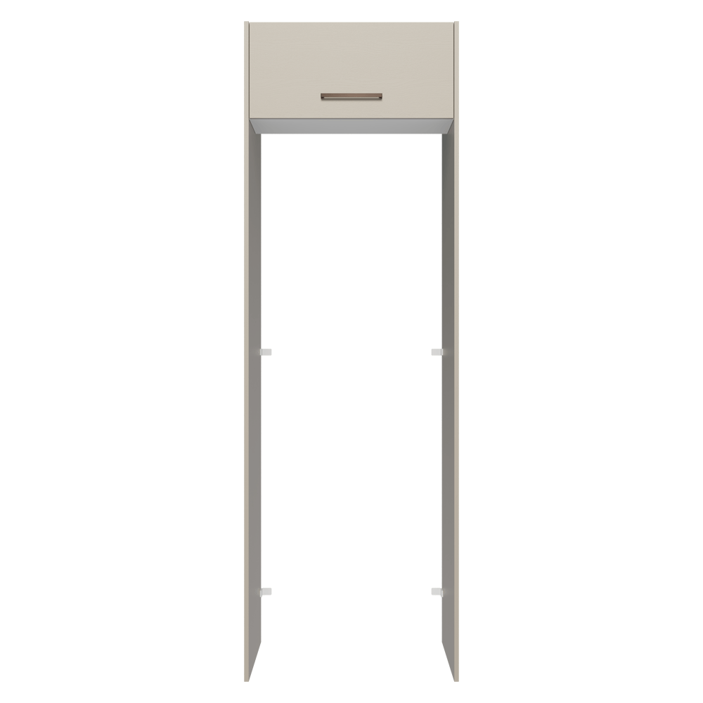 Porta-Geladeira 73 cm 1 Porta Basculante Crema/Branco/Crema Agata Madesa