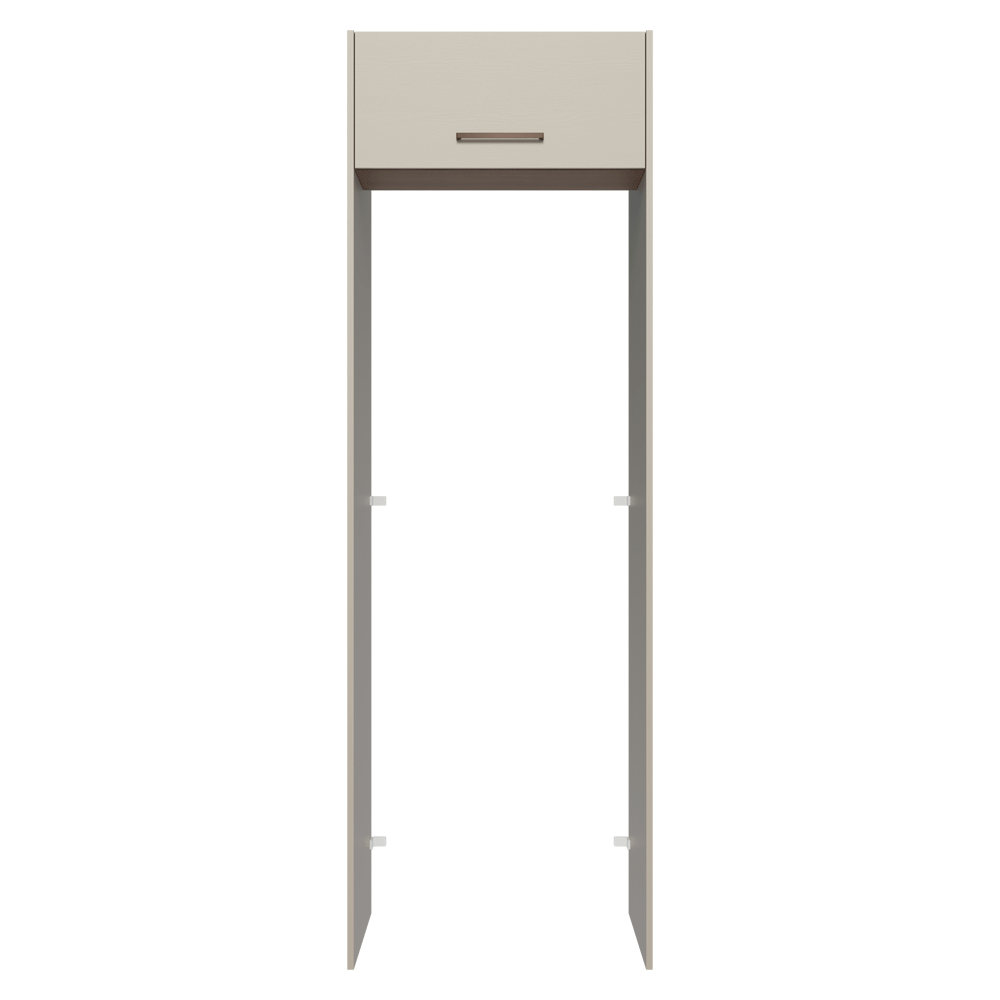 Porta-Geladeira 73 cm 1 Porta Basculante Crema/Rustic/Crema Agata Madesa