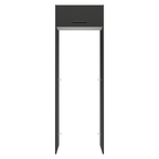 Porta-Geladeira 73 cm 1 Porta Basculante Preto/Branco/Preto Agata Madesa