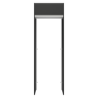 Porta-Geladeira 73 cm 1 Porta Basculante Preto/Branco/Preto Glamy Madesa