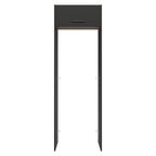 Porta-Geladeira 73 cm 1 Porta Basculante Preto/Rustic/Preto Agata Madesa