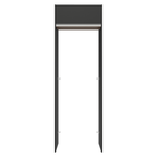 Porta-Geladeira 73 cm 1 Porta Basculante Preto/Rustic/Preto Glamy Madesa