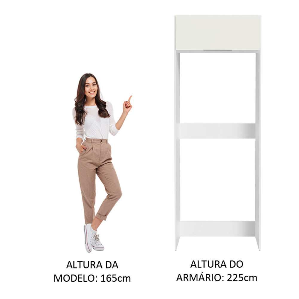 Porta-Geladeira Madesa Stella 1 Porta Basculante Branco