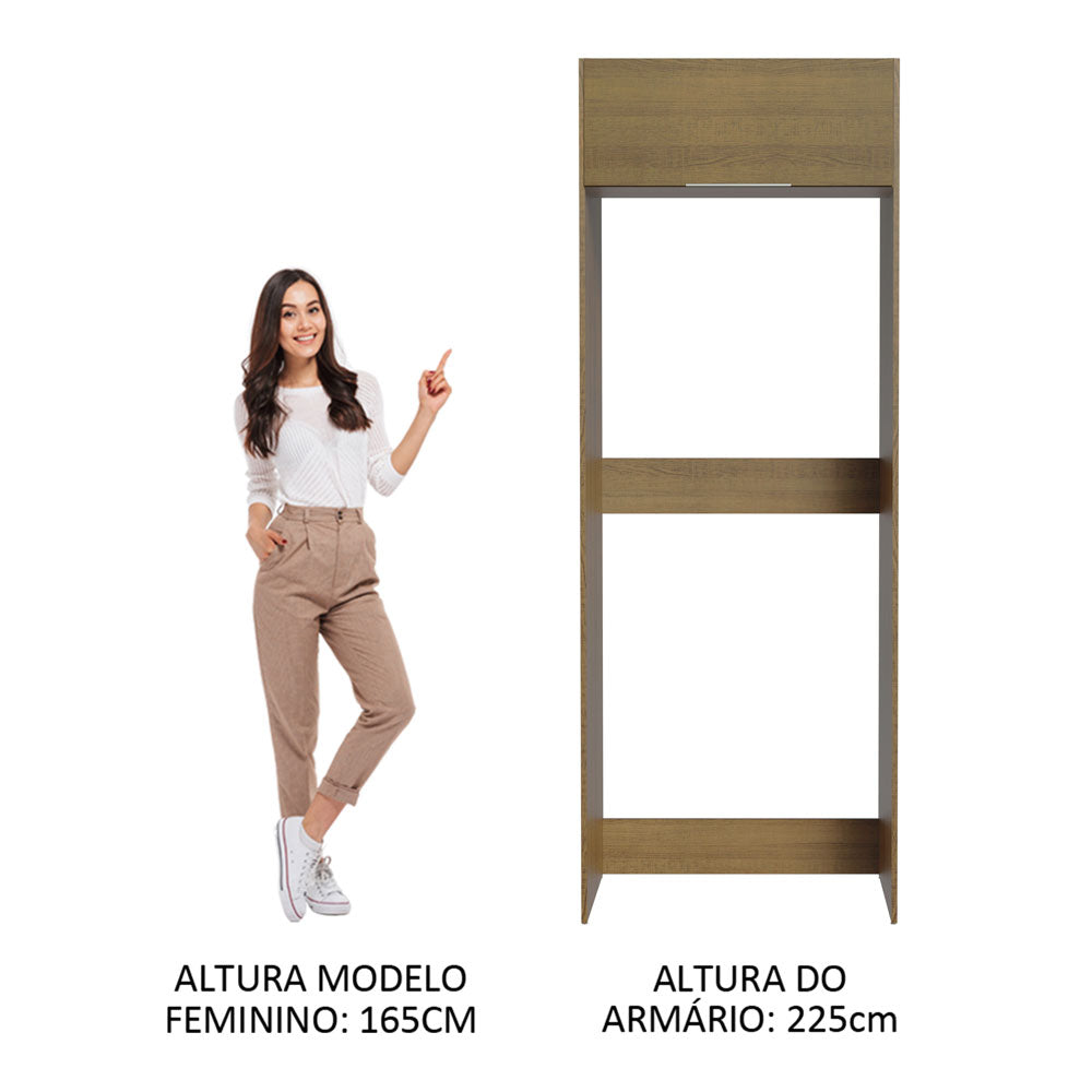 Porta-Geladeira Madesa Stella 1 Porta Basculante Rustic