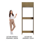 Porta-Geladeira Madesa Stella 1 Porta Basculante Rustic