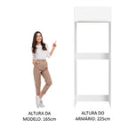 Porta-Geladeira Madesa Lux 1 Porta Basculante Branco/Branco Veludo