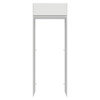 Porta-Geladeira 83 cm 1 Porta Basculante Branco Glamy Madesa
