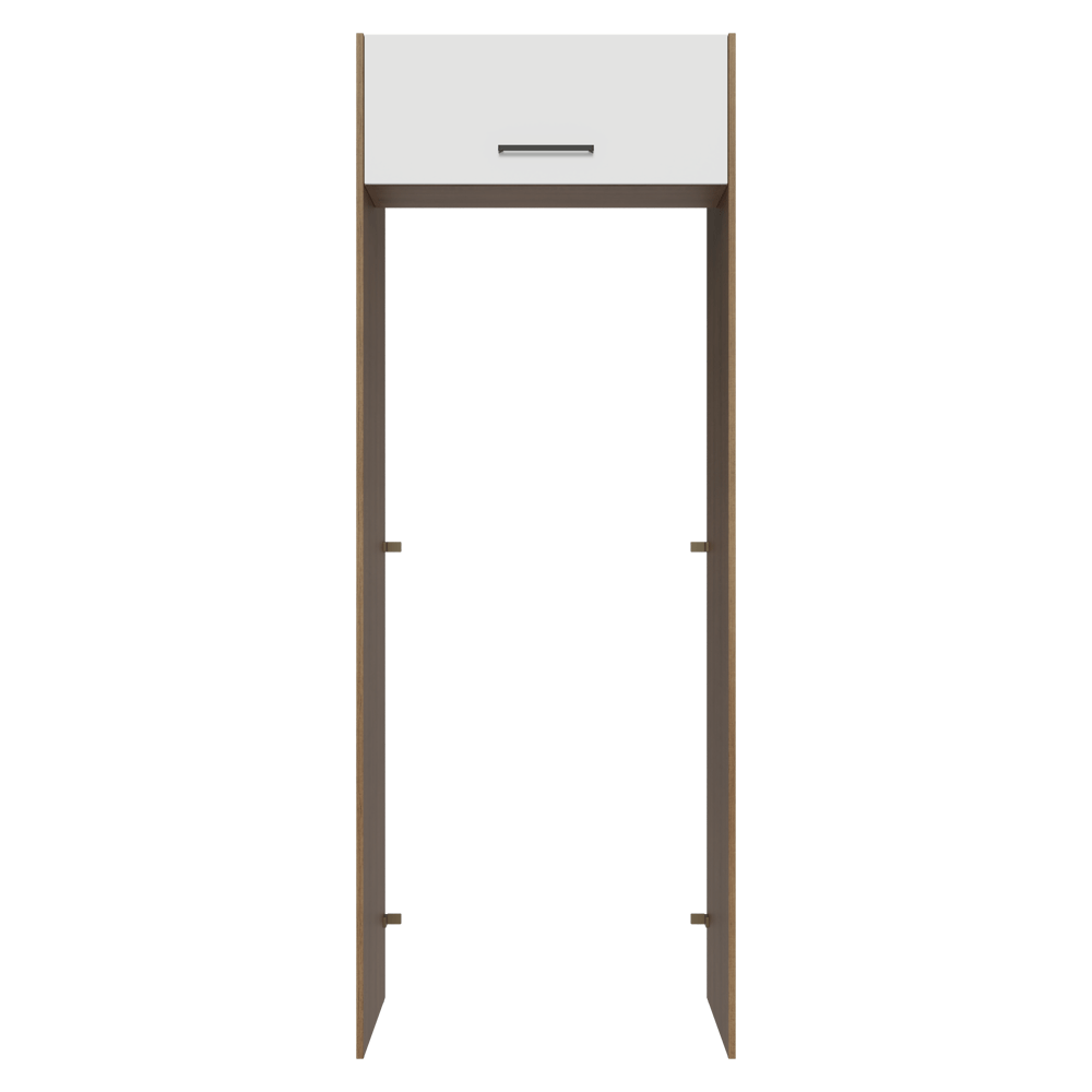 Porta-Geladeira 83 cm 1 Porta Basculante Rustic/Branco Agata Madesa