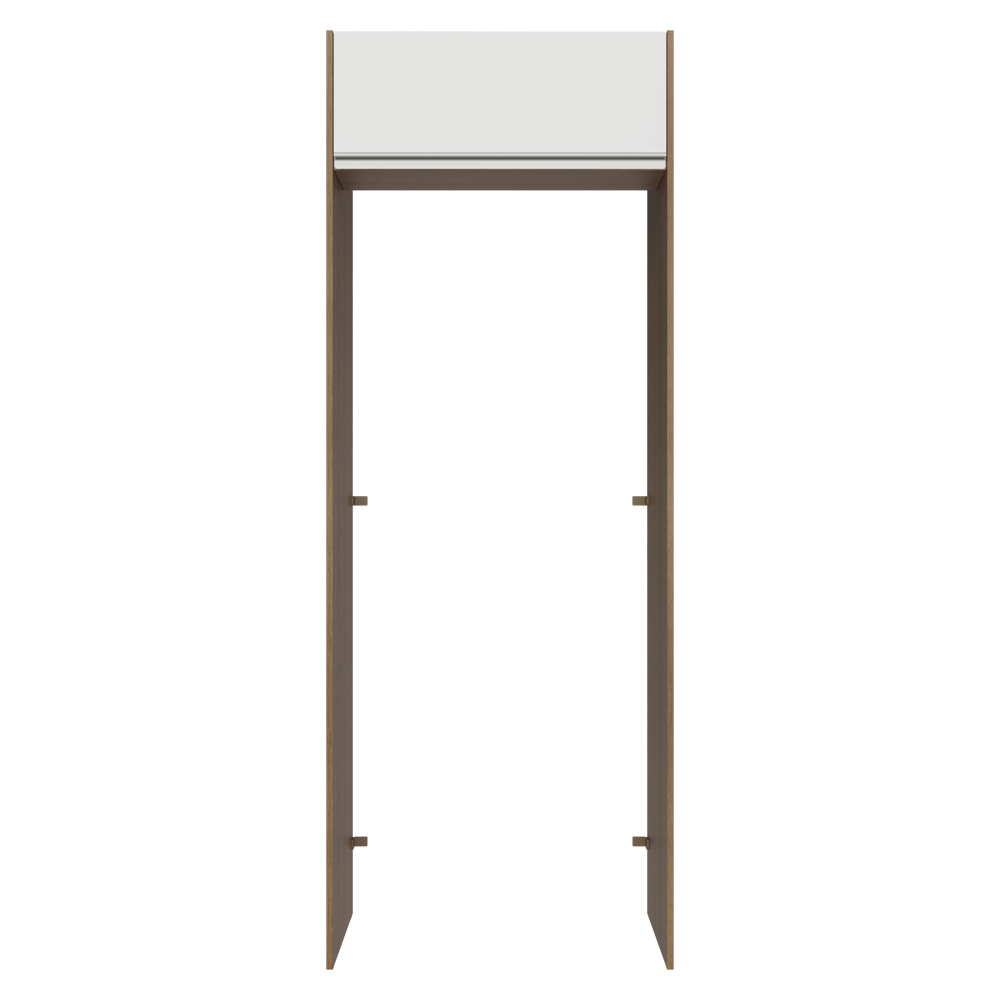 Porta-Geladeira 83 cm 1 Porta Basculante Rustic/Branco Glamy Madesa