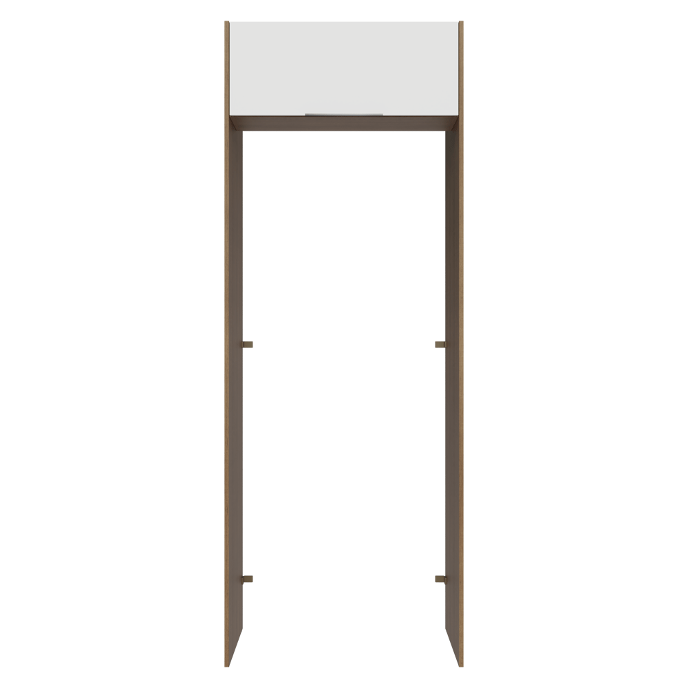 Porta-Geladeira 83 cm 1 Porta Basculante Rustic/Branco Stella Madesa