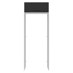 Porta-Geladeira 83 cm 1 Porta Basculante Branco/Preto Agata Madesa