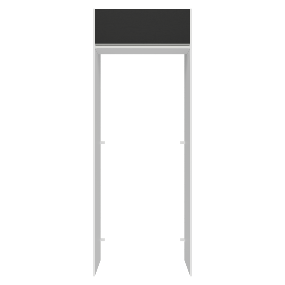Porta-Geladeira 83 cm 1 Porta Basculante Branco/Preto Glamy Madesa