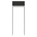 Porta-Geladeira 83 cm 1 Porta Basculante Branco/Preto Glamy Madesa