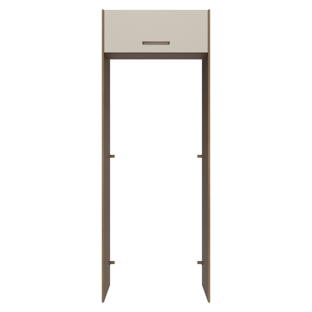 Porta-Geladeira 83 cm 1 Porta Basculante Rustic/Crema Agata Madesa