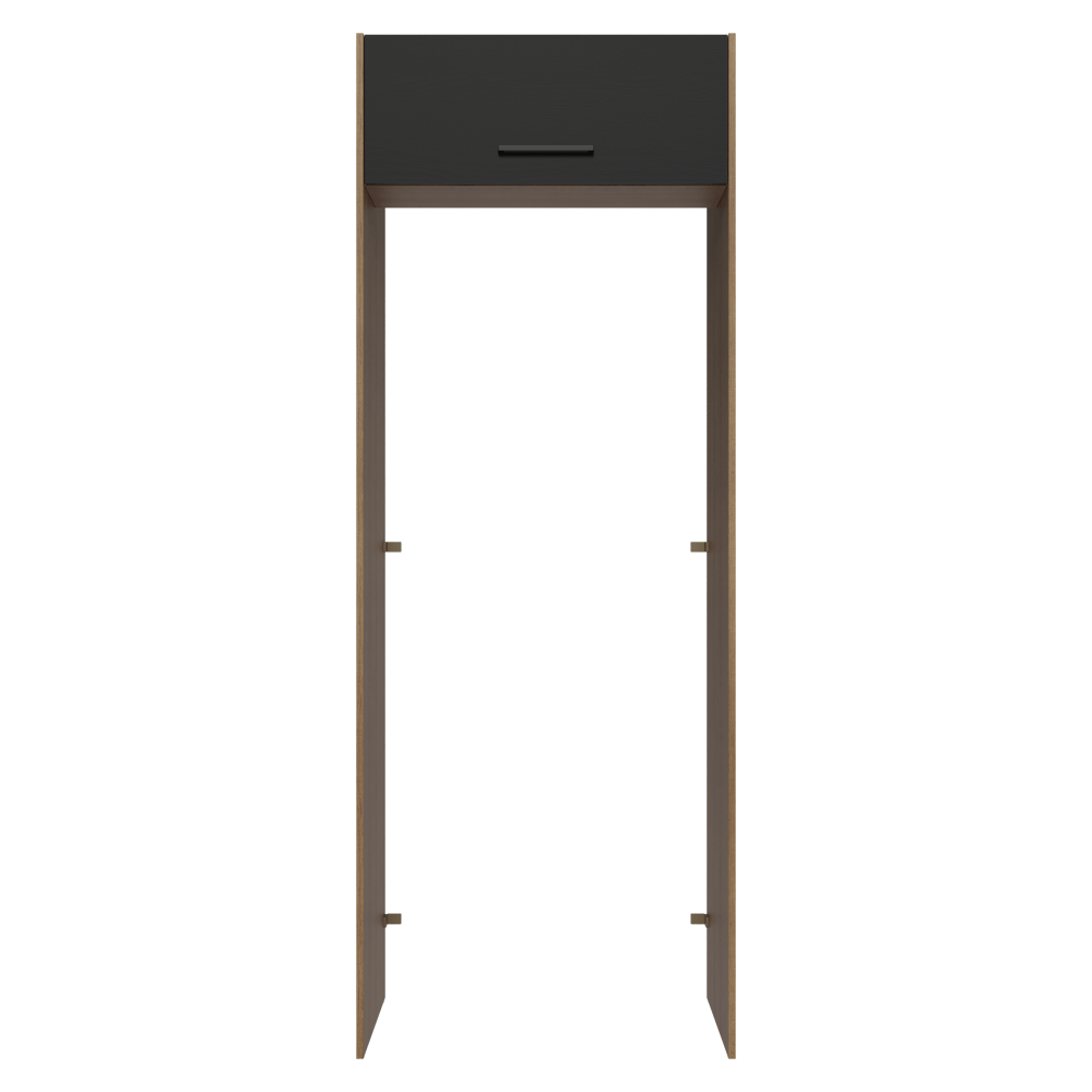 Porta-Geladeira 83 cm 1 Porta Basculante Rustic/Preto Agata Madesa