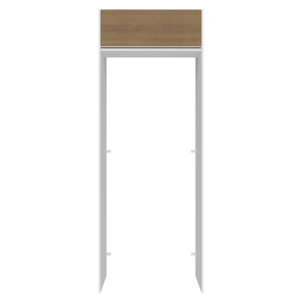 Porta-Geladeira 83 cm 1 Porta Basculante Branco/Rustic Glamy Madesa