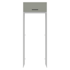Porta-Geladeira 83 cm 1 Porta Basculante Branco/Cinza Agata Madesa