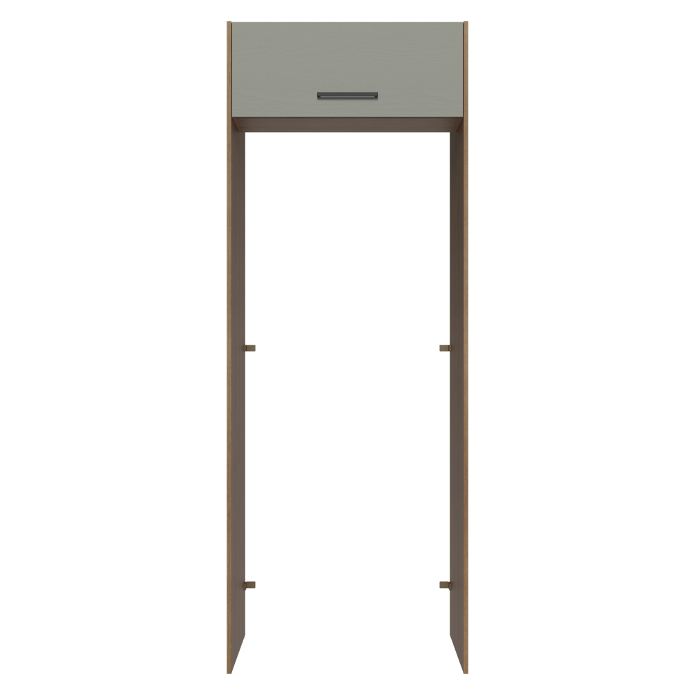 Porta-Geladeira 83 cm 1 Porta Basculante Rustic/Cinza Agata Madesa