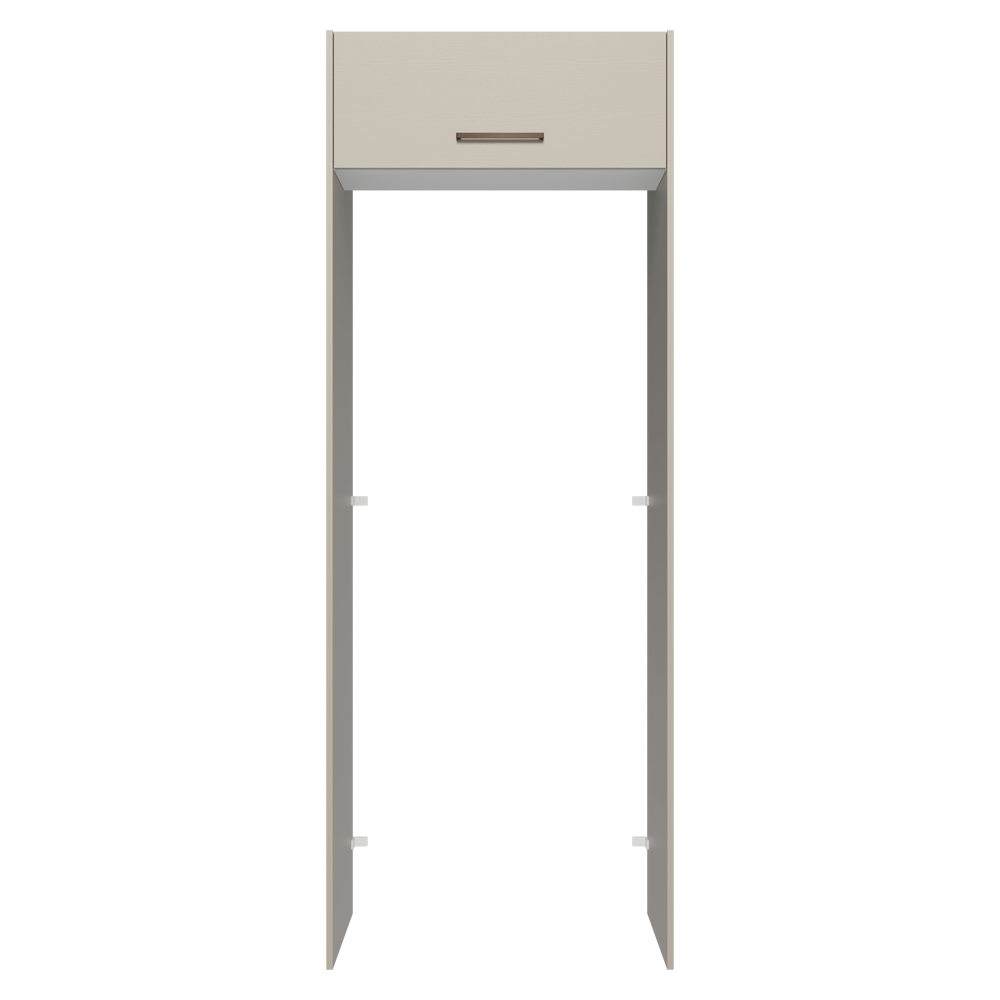 Porta-Geladeira 83 cm 1 Porta Basculante Crema/Branco/Crema Agata Madesa