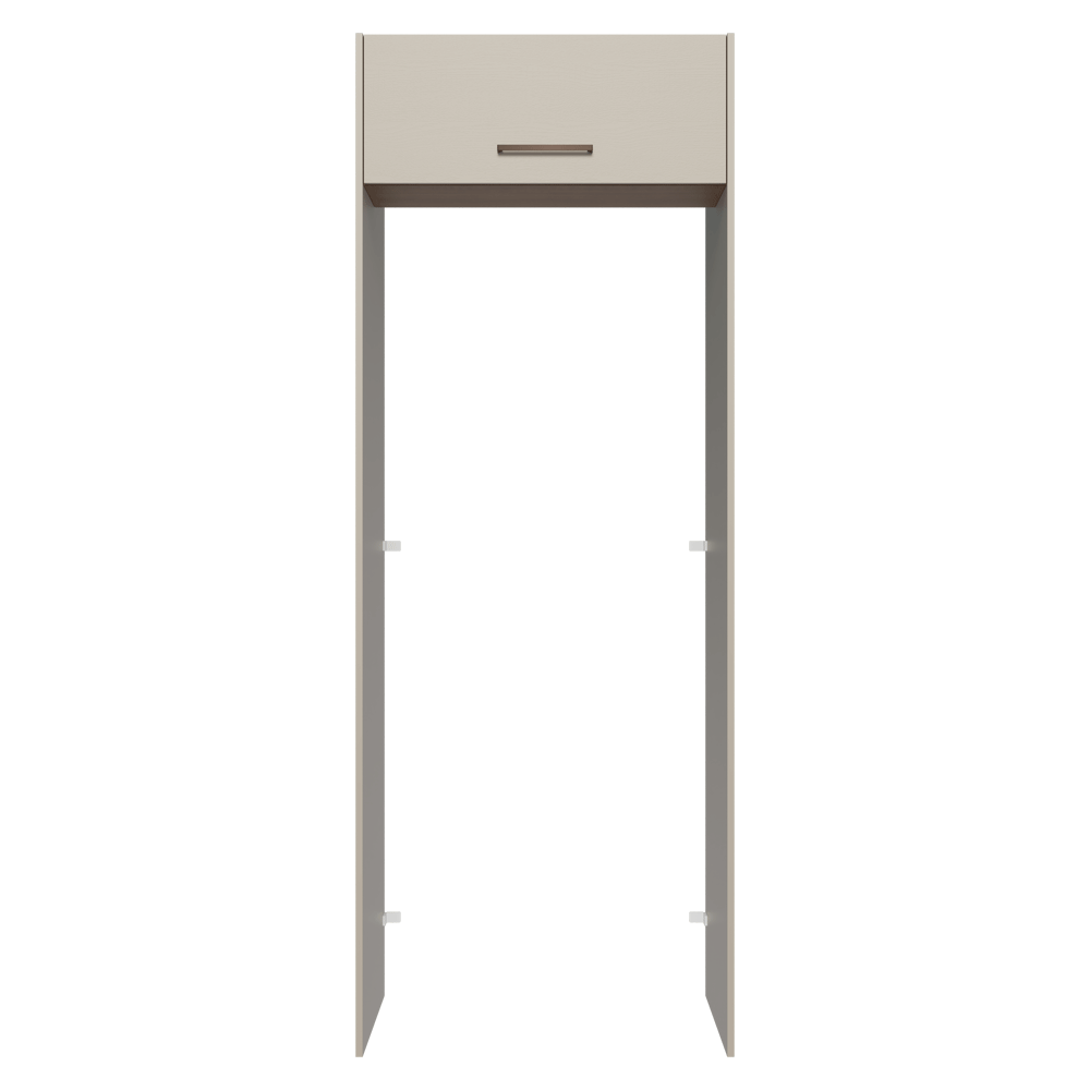 Porta-Geladeira 83 cm 1 Porta Basculante Crema/Rustic/Crema Agata Madesa