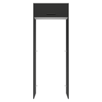 Porta-Geladeira 83 cm 1 Porta Basculante Preto/Branco/Preto Agata Madesa