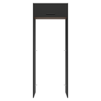 Porta-Geladeira 83 cm 1 Porta Basculante Preto/Rustic/Preto Agata Madesa