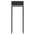 Porta-Geladeira 83 cm 1 Porta Basculante Preto/Rustic/Preto Glamy Madesa
