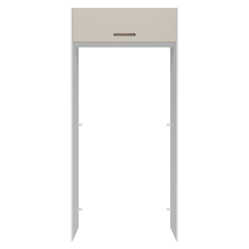 Porta-Geladeira 103 cm 1 Porta Basculante Branco/Crema Agata Madesa