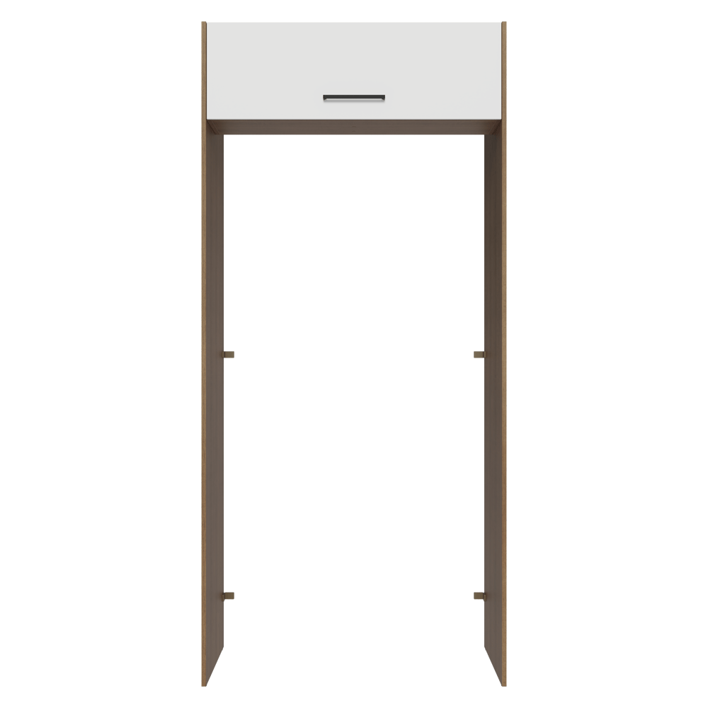 Porta-Geladeira 103 cm 1 Porta Basculante Rustic/Branco Agata Madesa