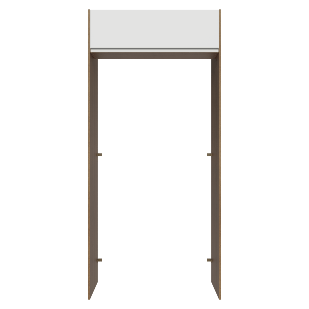 Porta-Geladeira 103 cm 1 Porta Basculante Rustic/Branco Glamy Madesa