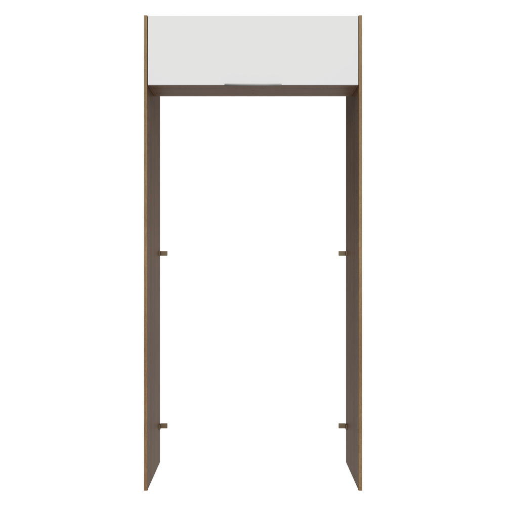 Porta-Geladeira 103 cm 1 Porta Basculante Rustic/Branco Stella Madesa
