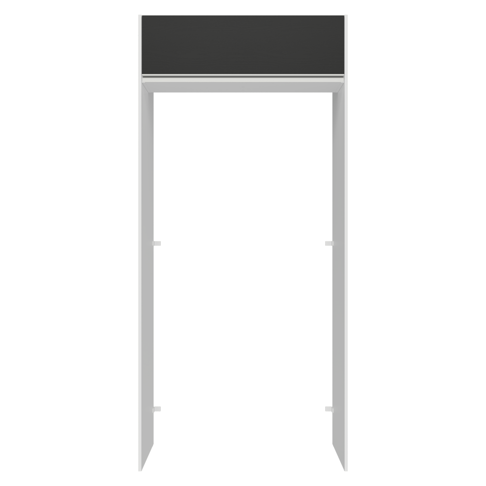 Porta-Geladeira 103 cm 1 Porta Basculante Branco/Preto Glamy Madesa