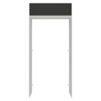 Porta-Geladeira 103 cm 1 Porta Basculante Branco/Preto Glamy Madesa