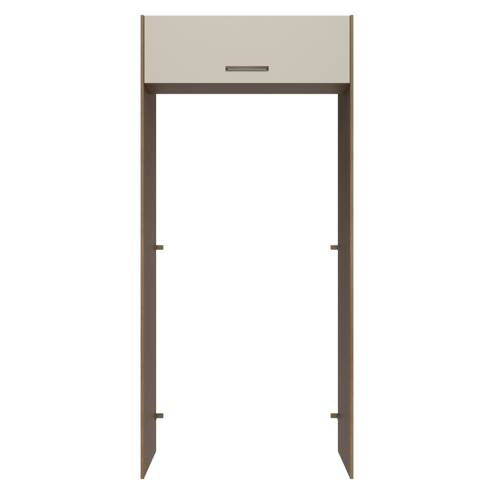 Porta-Geladeira 103 cm 1 Porta Basculante Rustic/Crema Agata Madesa