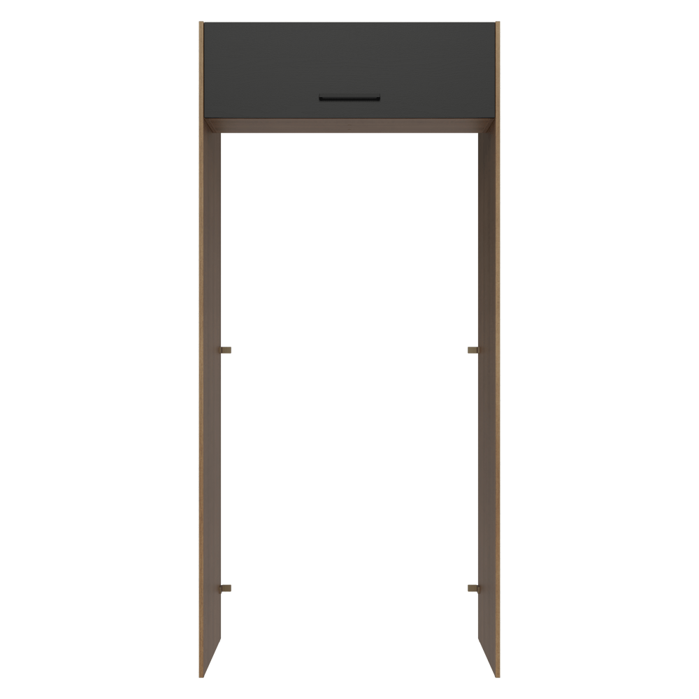 Porta-Geladeira 103 cm 1 Porta Basculante Rustic/Preto Agata Madesa