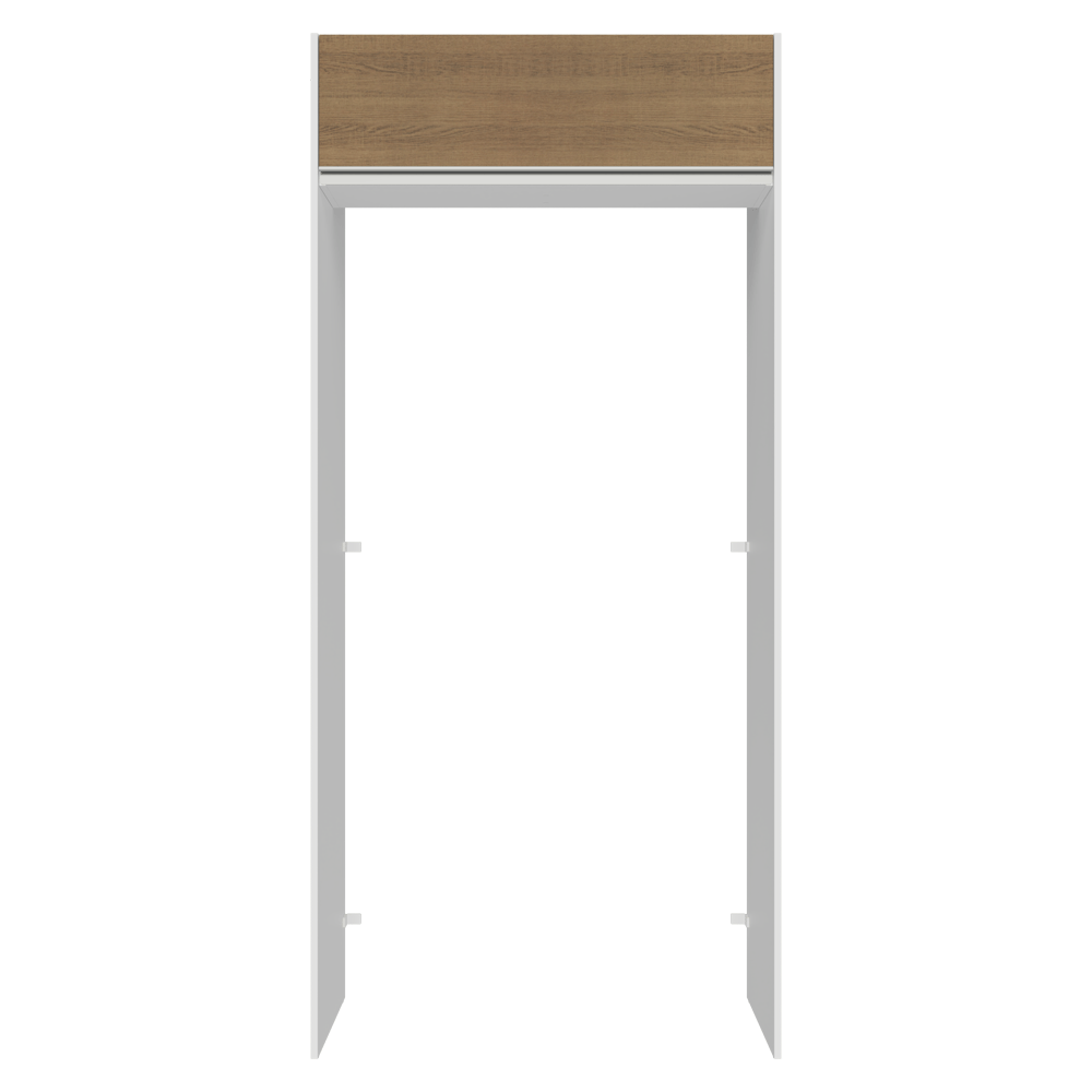 Porta-Geladeira 103 cm 1 Porta Basculante Branco/Rustic Glamy Madesa