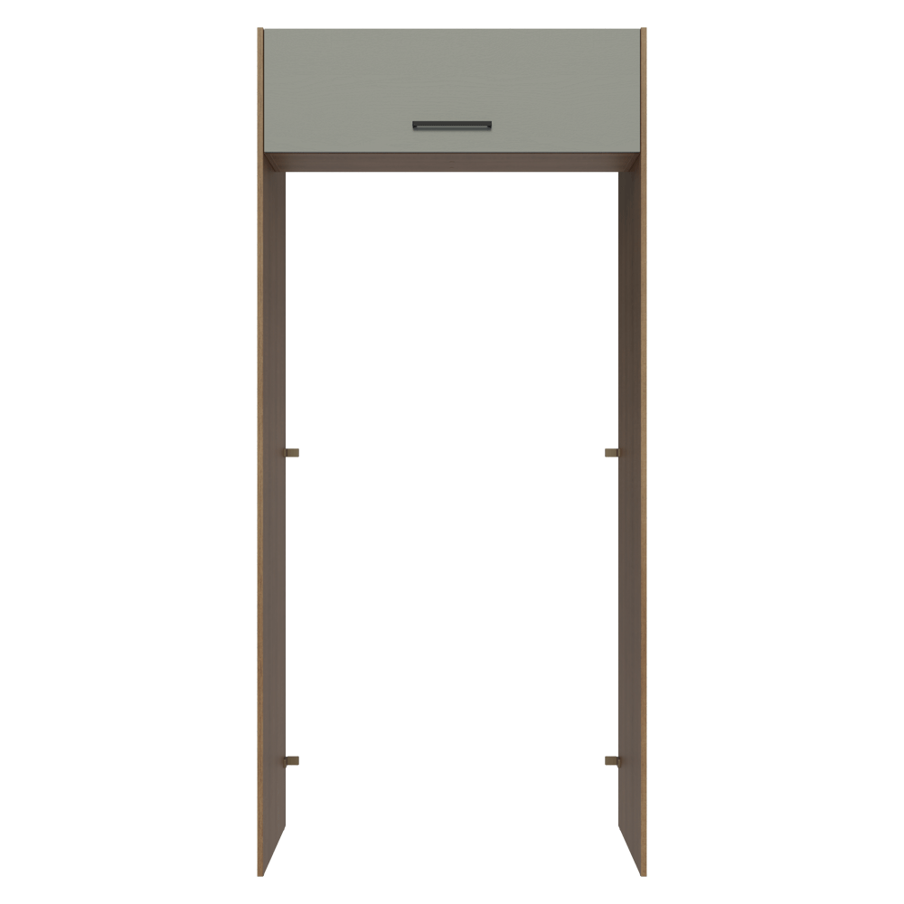 Porta-Geladeira 103 cm 1 Porta Basculante Rustic/Cinza Agata Madesa