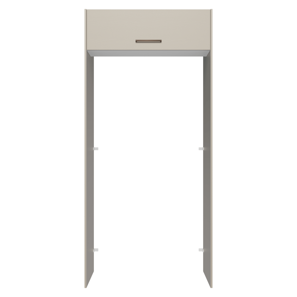 Porta-Geladeira 103 cm 1 Porta Basculante Crema/Branco/Crema Agata Madesa