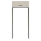Porta-Geladeira 103 cm 1 Porta Basculante Crema/Branco/Crema Agata Madesa