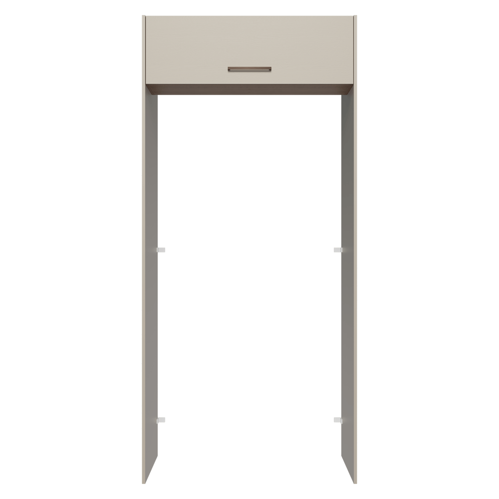 Porta-Geladeira 103 cm 1 Porta Basculante Crema/Rustic/Crema Agata Madesa