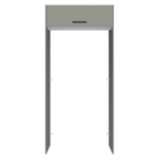 Porta-Geladeira 103 cm 1 Porta Basculante Cinza/Branco/Cinza Agata Madesa