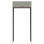 Porta-Geladeira 103 cm 1 Porta Basculante Cinza/Rustic/Cinza Agata Madesa